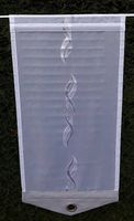 Gardine / Flächenvorhang weiß/silber 50 x 100cm [NEU]