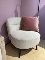 2 SESSEL NEUWERTIG, STOFF GRAU/ BEIGE