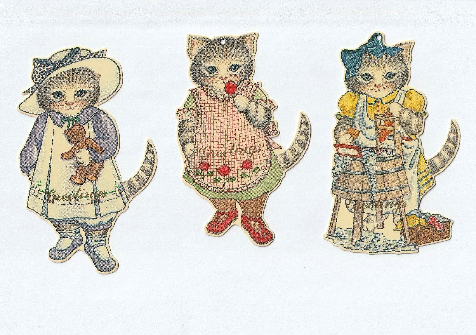 Tutte le decorazioni: 12 Geschenkanhänger mit Katzen – Nuovo e nell'imballaggio originale da Kriens venduto da Kraeutergarten