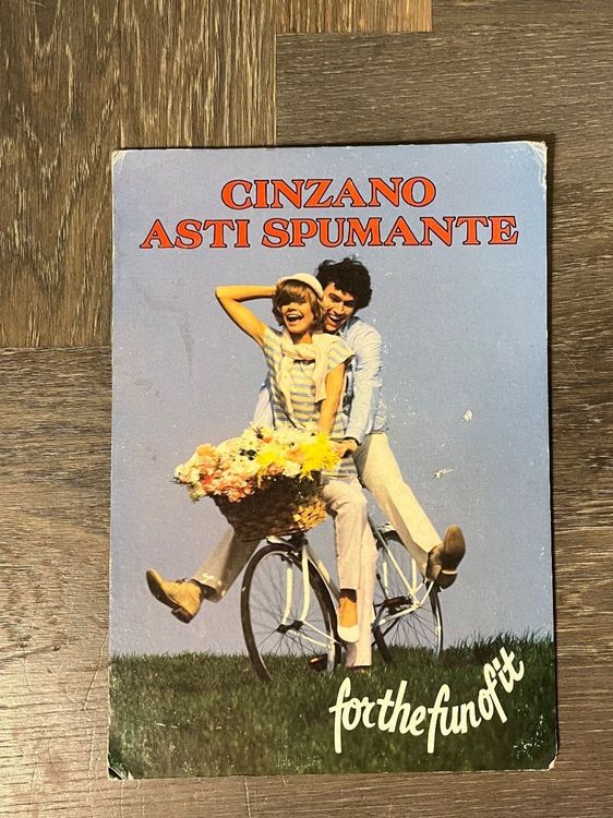 Werbetafel / -schild Cinzano Asti Spumante Vintage Velo (Gebraucht) in ...
