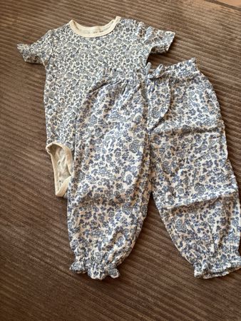 NEU Set Musselinhose + Body kurzarm, H&M, Gr. 86