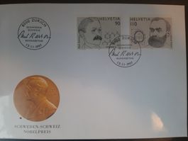 Schweiz: Paul Karrer / Alfred Nobel Briefmarke, 13.11.1997