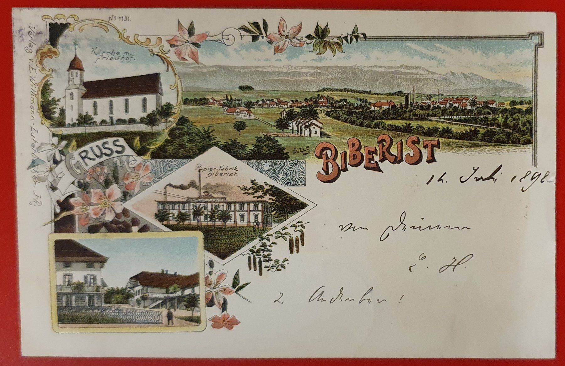 Cartoline postali: Gruss aus Biberist 1898 – Usato da Kreuzlingen venduto da Rschweiz1