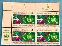 4 er Block Nations Unies ungestempelt  Siehe Original Fotos 