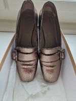 Damenloafer aus Leder in Gold