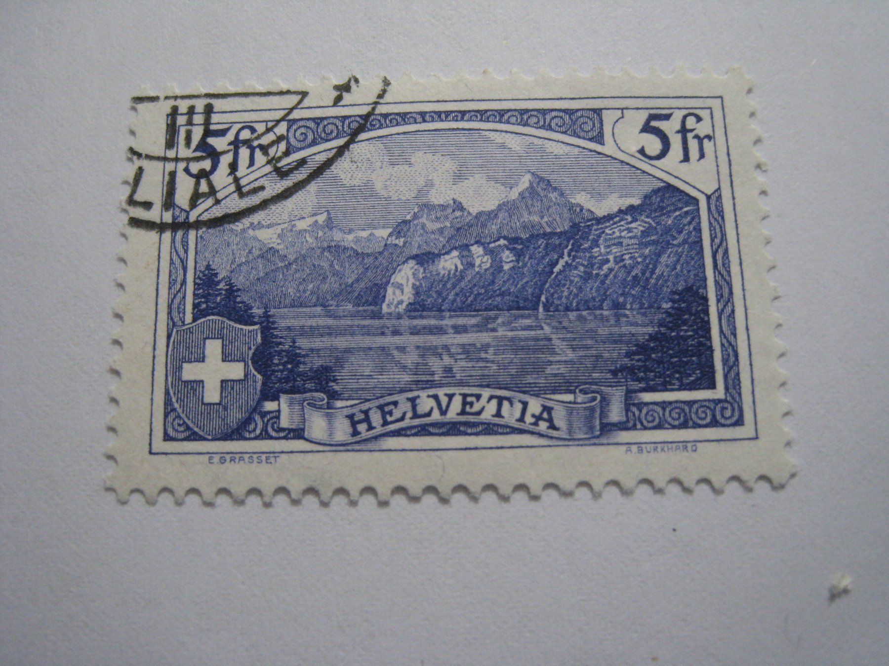 Tutti i francobolli: Schweiz Briefmarke  Rütli  1914 gestempelt – Usato da Aarwangen venduto da Pinsel7890