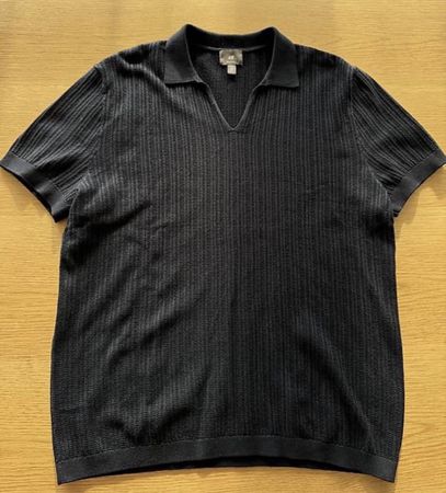 H&M Herren Polo, navy blau, Gr. M