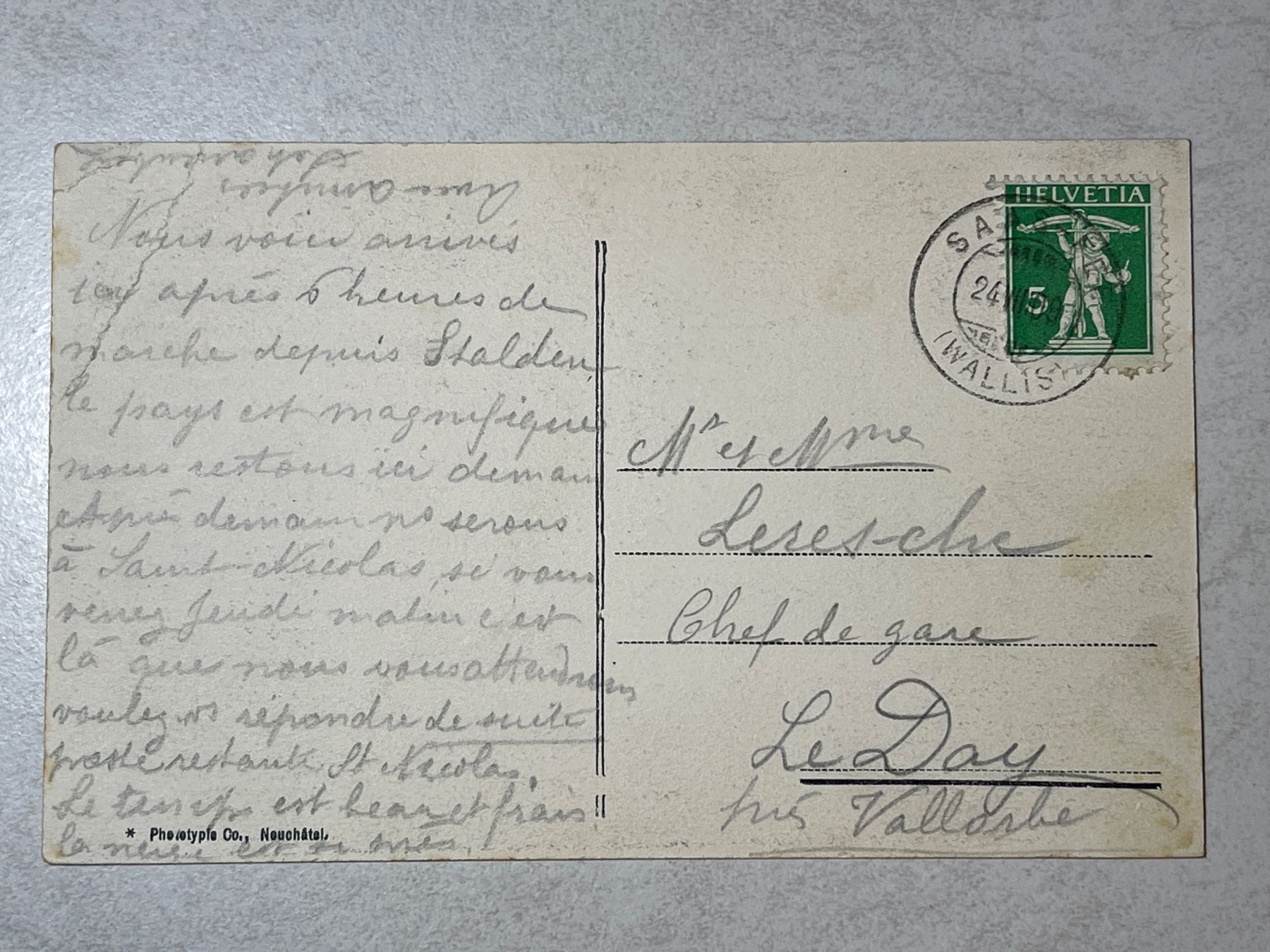 Cartoline postali: Saas-Fee, mit Feegletscher, – Usato da Strengelbach venduto da Aschatan5 1