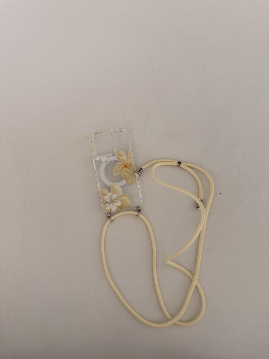 Cover & Protezioni schermo: iPhone 16 pro Hülle mit Band und Blumenmuster transparent  – Usato da Eich venduto da jasmingrueter