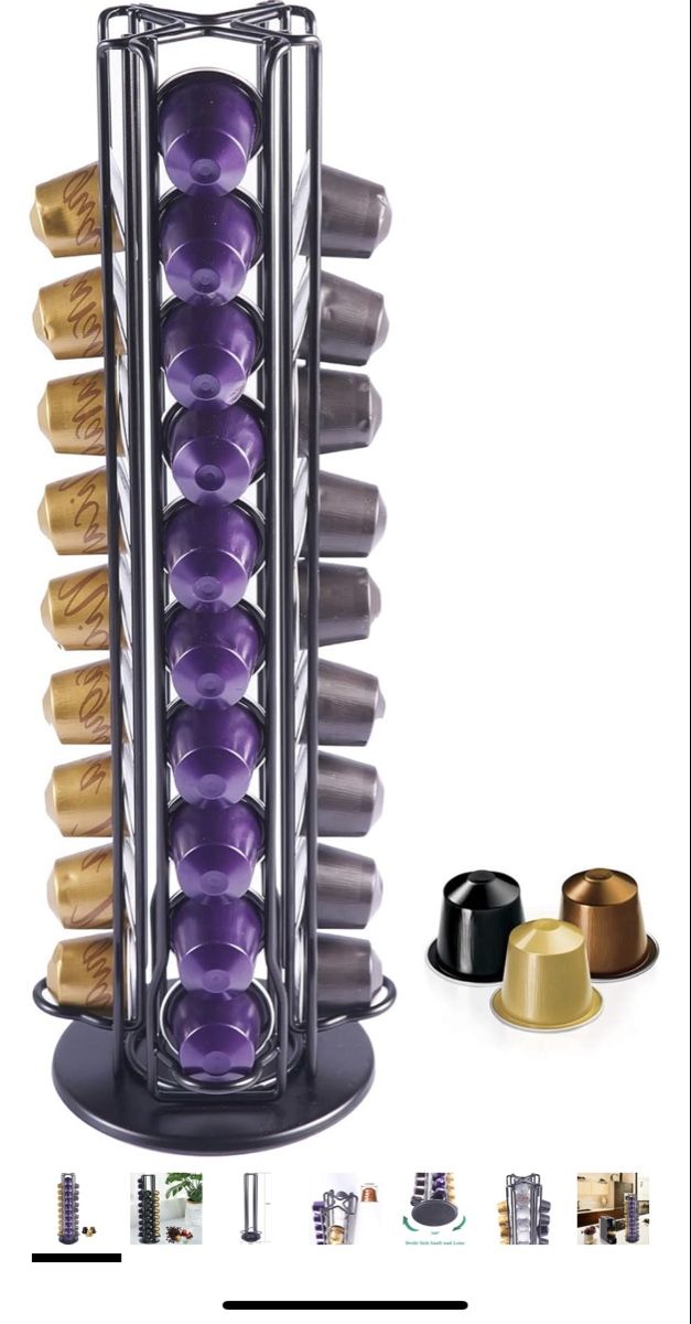 Macchine per caffè & Macchine per espresso: Coffee capsule holder rotating tower black 36cm new – Nuovo (secondo la descrizione) da Dübendorf venduto da Lzz1224