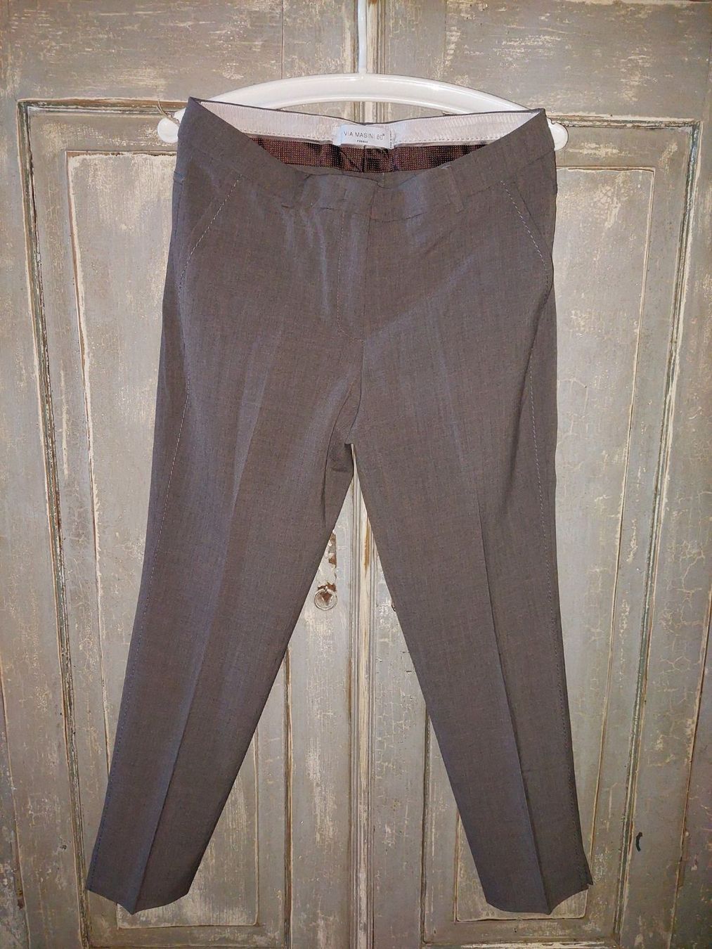 Hosen: Via Masini 80 . M616ME7 Polyester-Wolle grau 38 – Neu und originalverpackt aus Besenbüren von teluride89