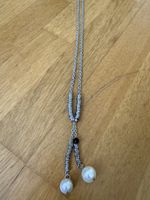 Halskette Silber mit Perlen guter Zustand