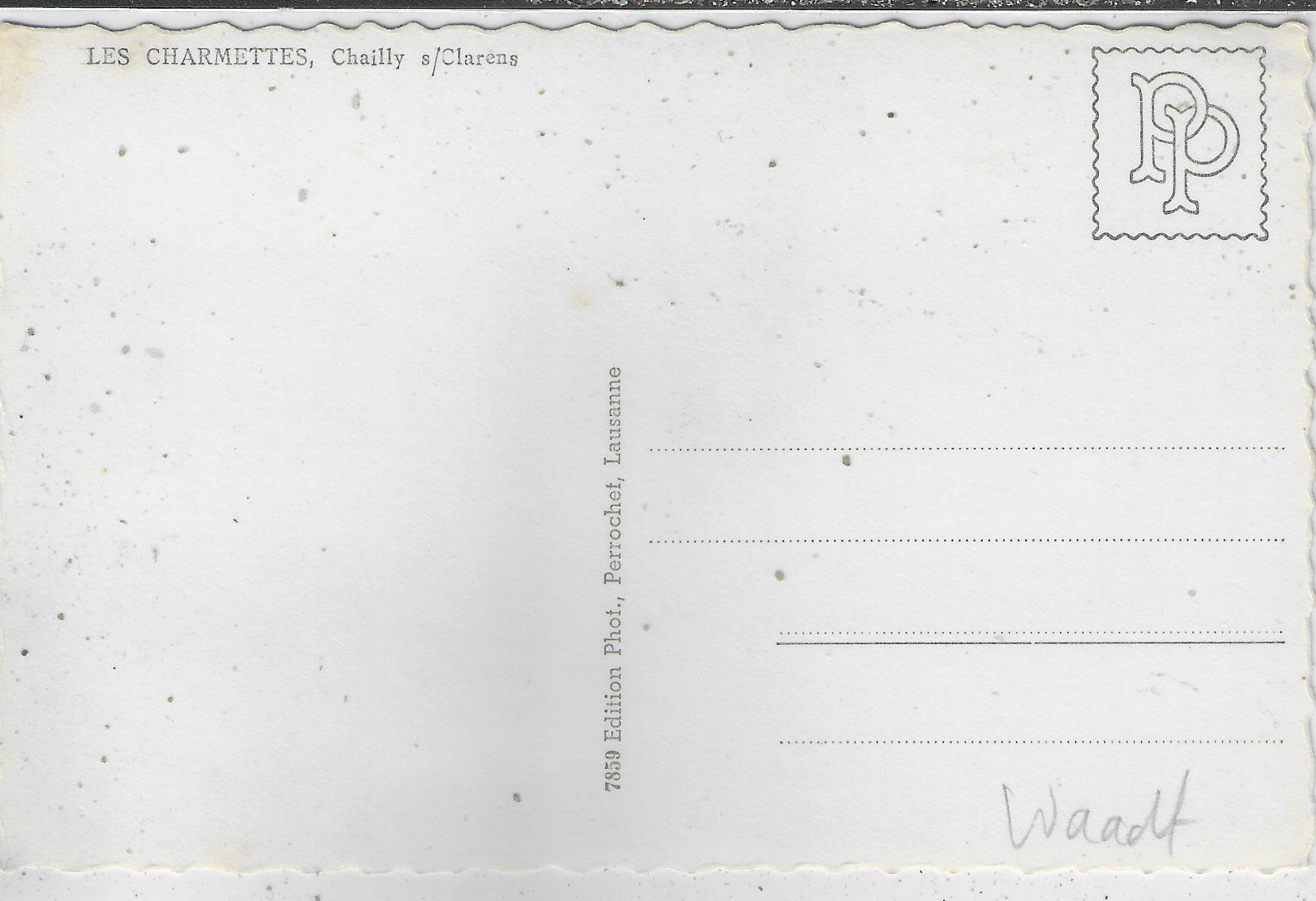 Cartoline postali: Les Charmettes, Chailly s/Clarens – Difettoso da Ettingen venduto da Kartenplanet 1