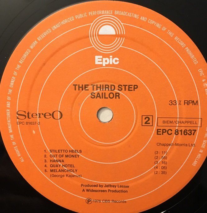 Dischi in vinile: Sailor – Thr third step (LP) – Usato da Grüningen venduto da azulgrisvinyl 3