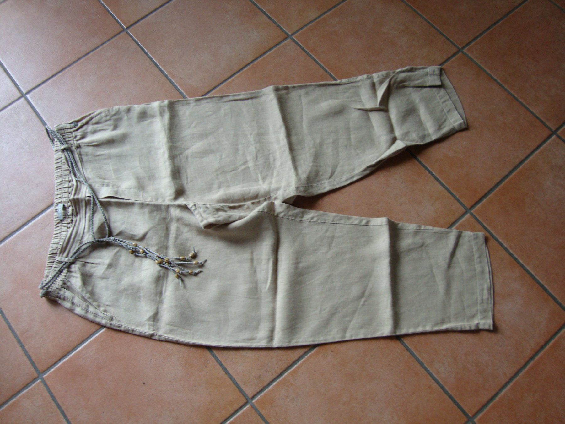 Nile Pantaloni: Leinenhose Nile, beige, Gr. L – Usato da Rüthi (Rheintal) venduto da bluechi