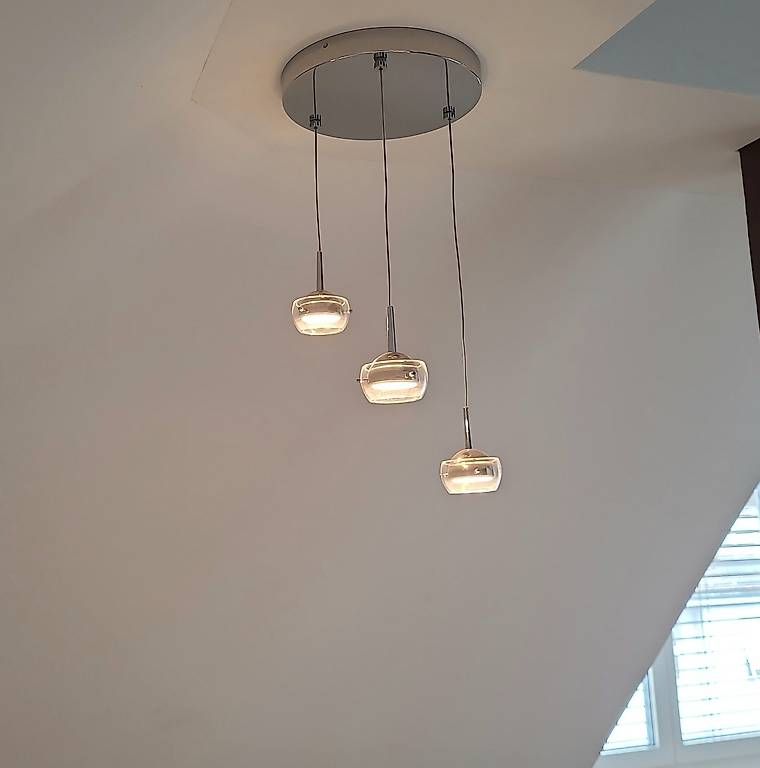 Lampadari & plafoniere: Edle Hängelampe mit 3 Spots - chrom – Usato da Basel venduto da Eule2000 2