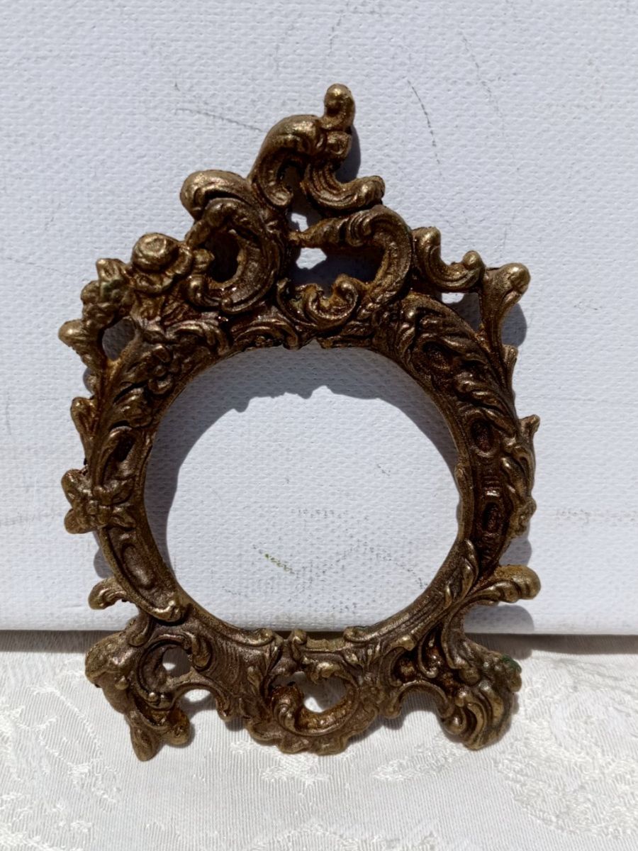 Cornici: Antikes Bilderrahmen Set Barock Stil Messing 3 klein Rahmen – Usato da Oberdorf BL venduto da Barocki888 2