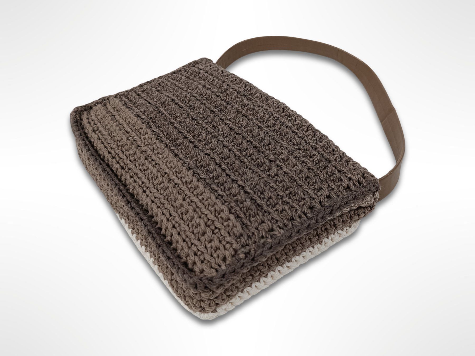 Borse da donna: Gehäkelte beige-braune Handtasche – Usato da Suhr venduto da Restwert_Suhr 1