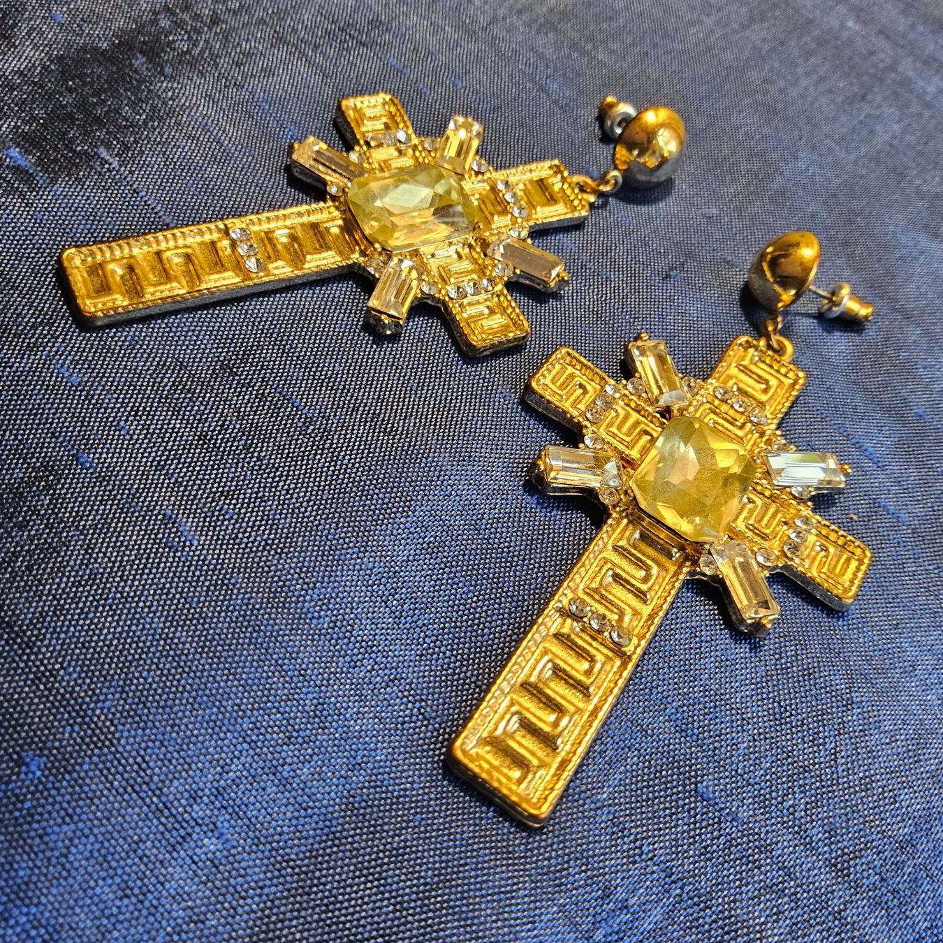 Orecchini pendenti & Orecchini a lobo: Vintage festliche Kreuz Ohrhänger – Usato da Zürich venduto da helsan 1