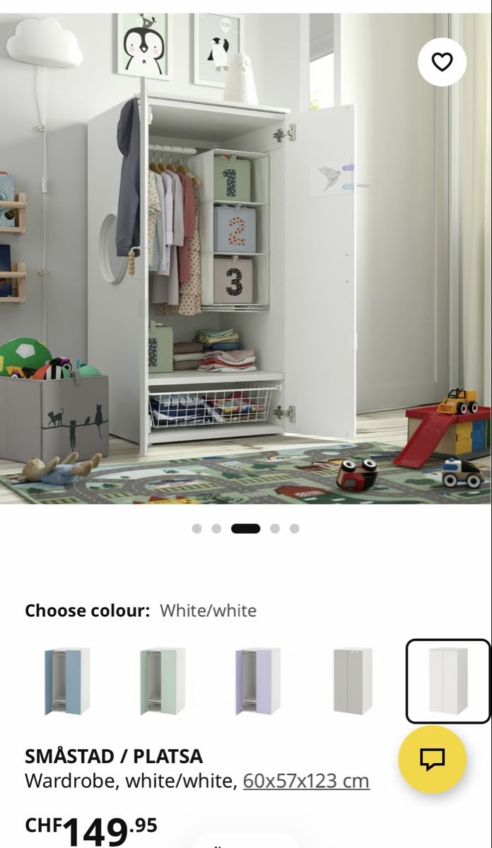 Ikea Armoires: 2x IKEA SMÅSTAD / PLATSA Wardrobes – White – Neuf (Voir description) à Zürich par grace89 3