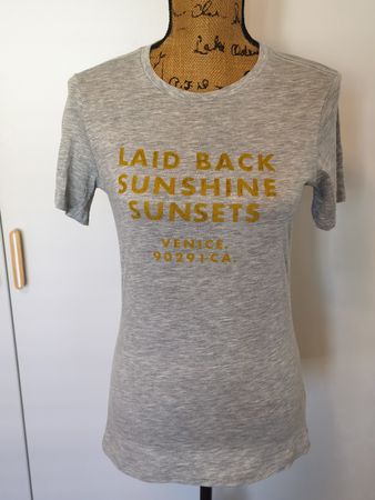 T-Shirt H&M grau mit Aufdruck Grösse XS guter Zustand