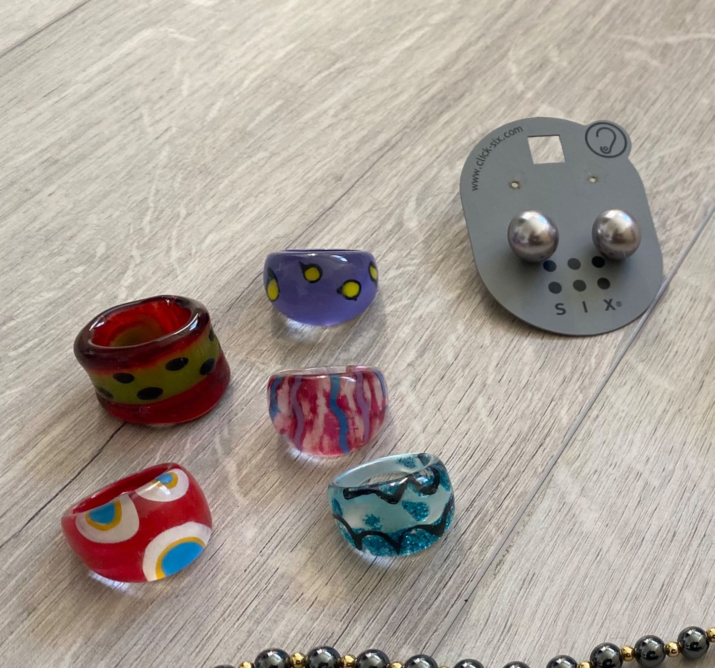 Sonstiger Schmuck: Kette Perlen Kette Ring Ohrringe Ohrstecke – Gebraucht aus Dottikon von 6571 1