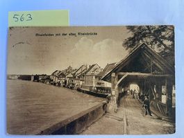alte Postkarte Rheinfelden mit alter Rheinbrücke, 1911