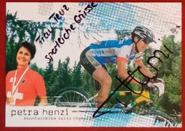 Petra Henzi Autogramm signiert Foto 10x15cm Mountainbike