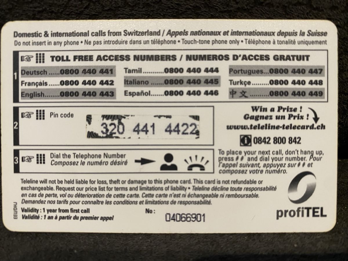Telefon- & Taxkarten: Teleline – Gebraucht aus Lausanne von babacard10 1