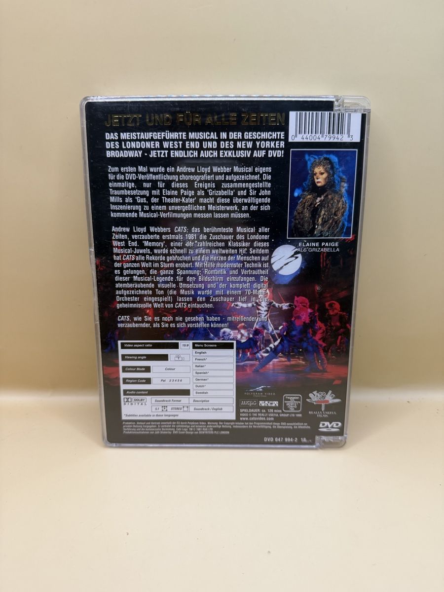 Alle DVDs: Cats DVD Musical Andrew Lloyd Webber DE – Gebraucht aus Genève von sho_67qj 1