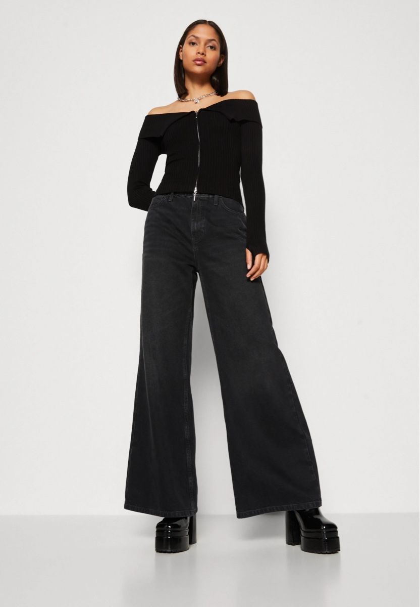 Jeans: Flared Jeans  / Culotte - black denim – Nuovo e nell'imballaggio originale da Zürich venduto da luxuryoutlet1 1