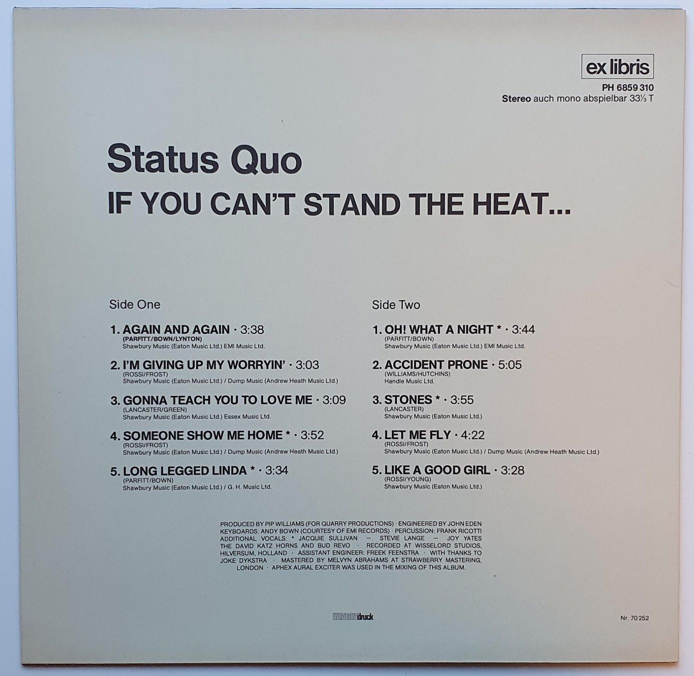 Dischi in vinile: Status Quo LP Ex-Libris 1976 – Usato da Volketswil venduto da Abcrecords 1