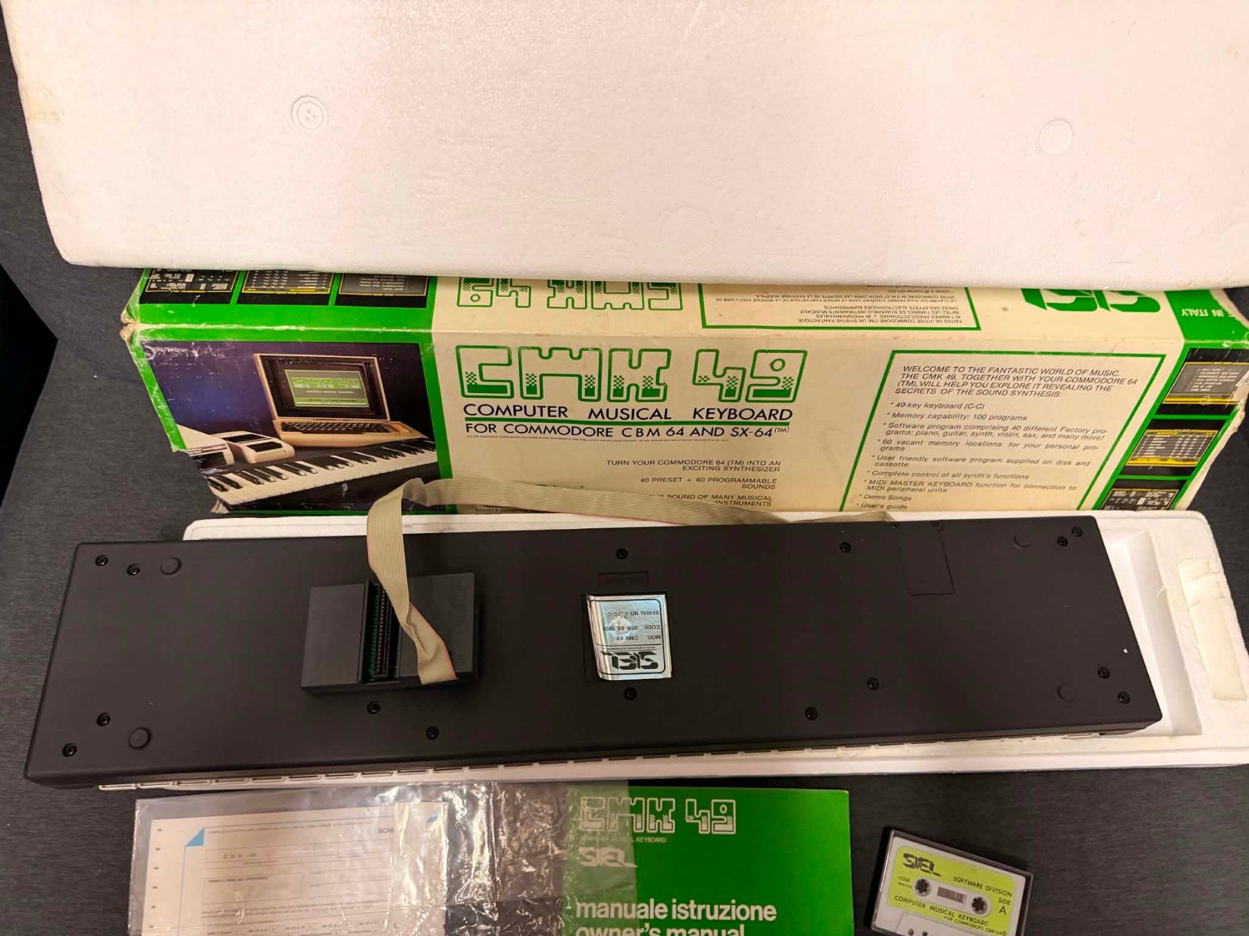 Commodore PC: CMK 49 Computer Musical Keyboard for Commodore 64 not tested – Usato da Giubiasco venduto da Ticinerd 2