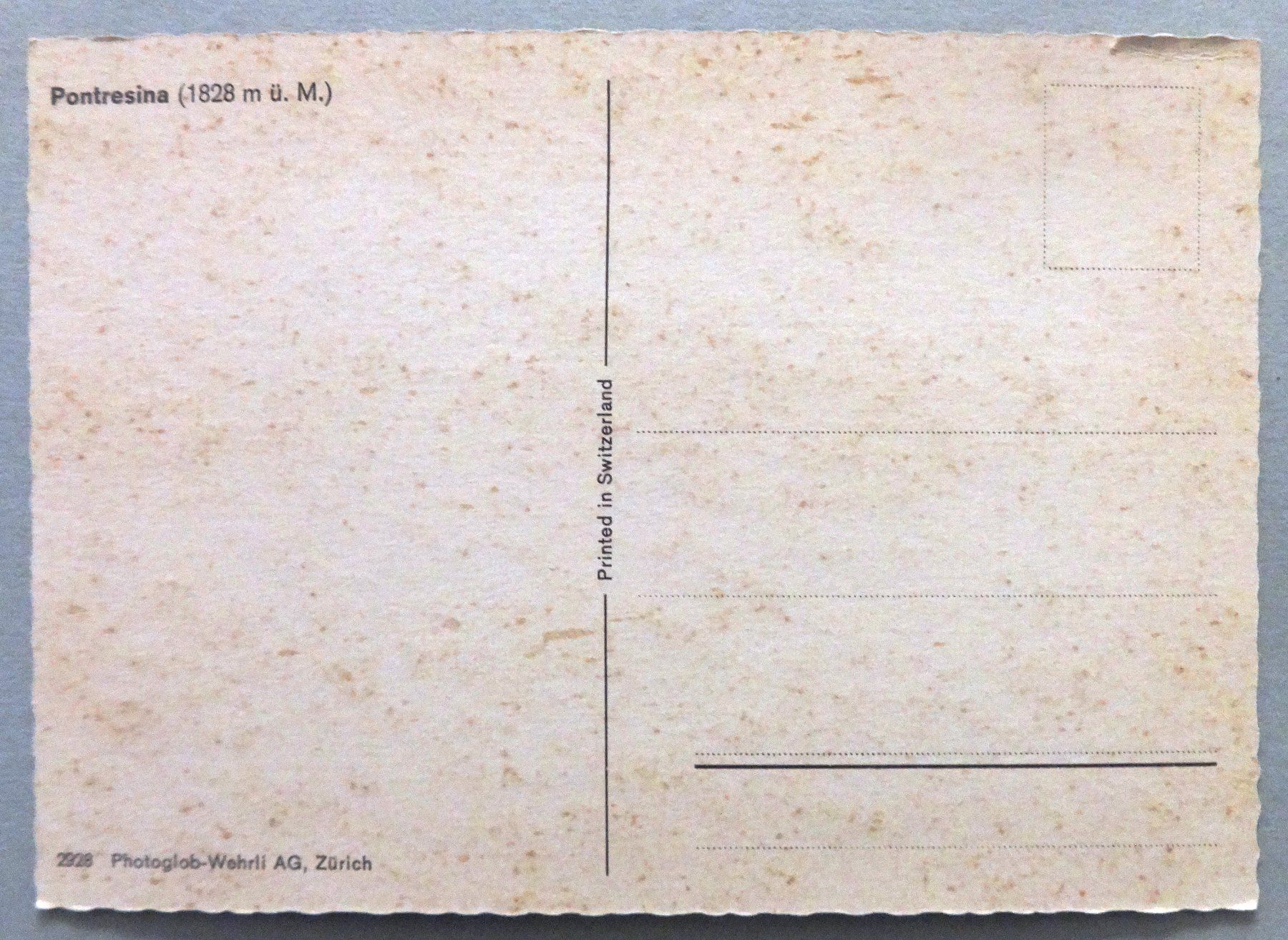 Cartoline postali: Pontresina (1828 m ü.M.) – Usato da Fétigny venduto da Billy2miny 1