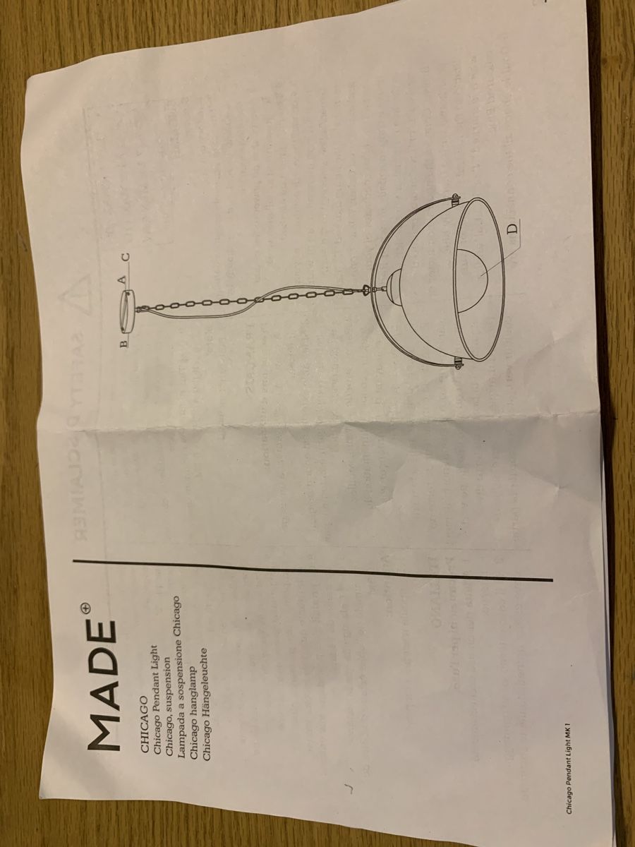 Lampade: Lampe suspension MADE Chicago noire élégante – Usato da Vessy venduto da Panpan2 5
