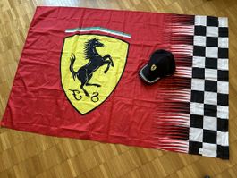 Ferrari Flagge XXL + Ferrari Scuderia Cap | Fan-Paket