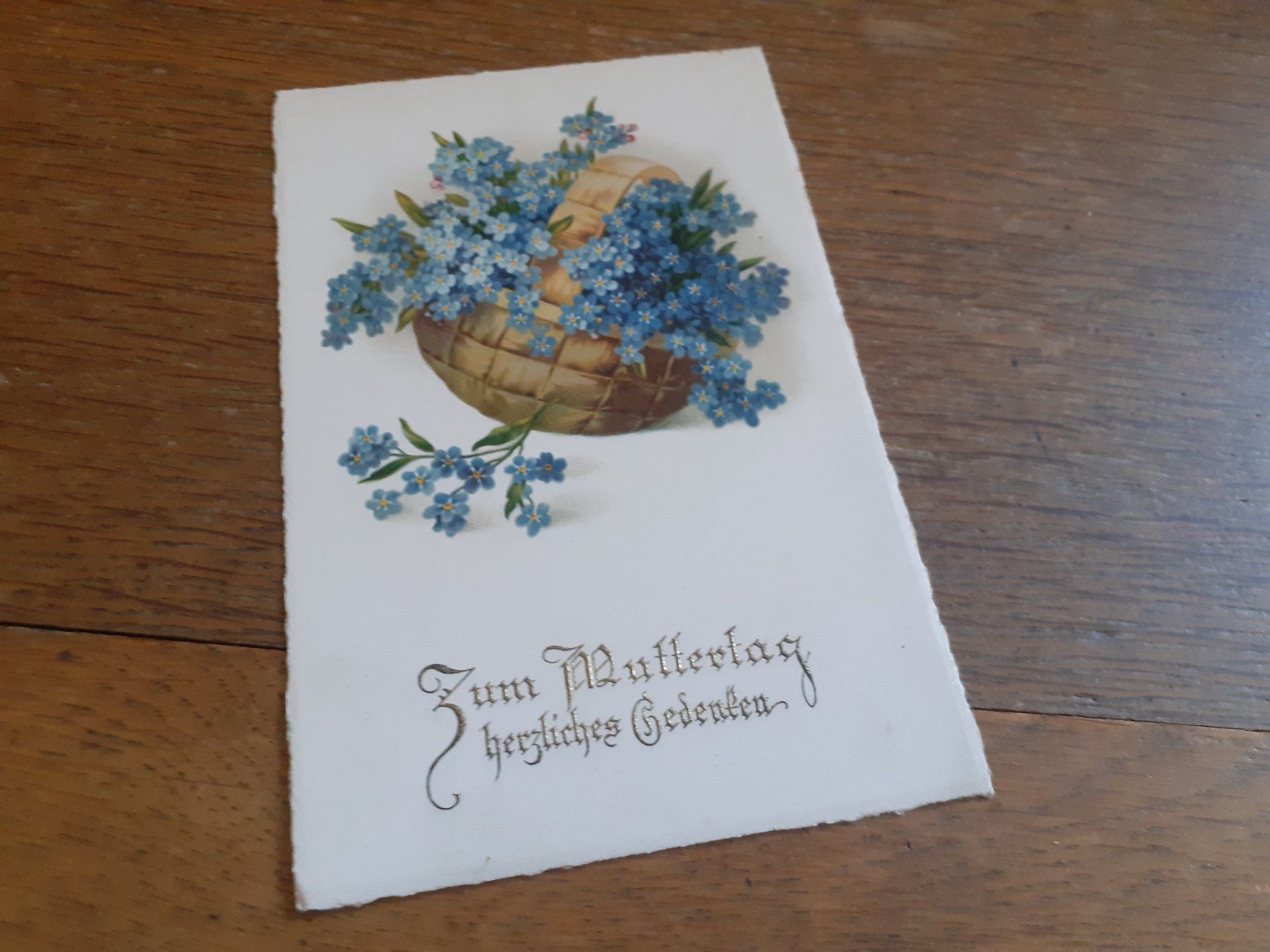 Ansichtskarten: KITSCH - BUMEN KORB zum MUTTER TAG – Gebraucht aus Winterthur von Ornyx7