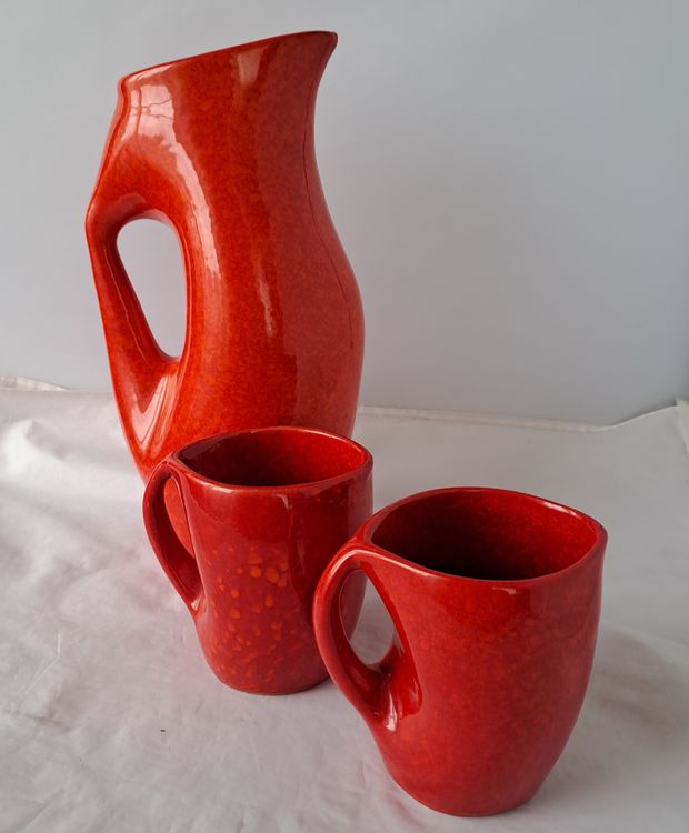 Midcentury Italian Morphic- Form Krug plus 2 Tasse (Gebraucht) in ...