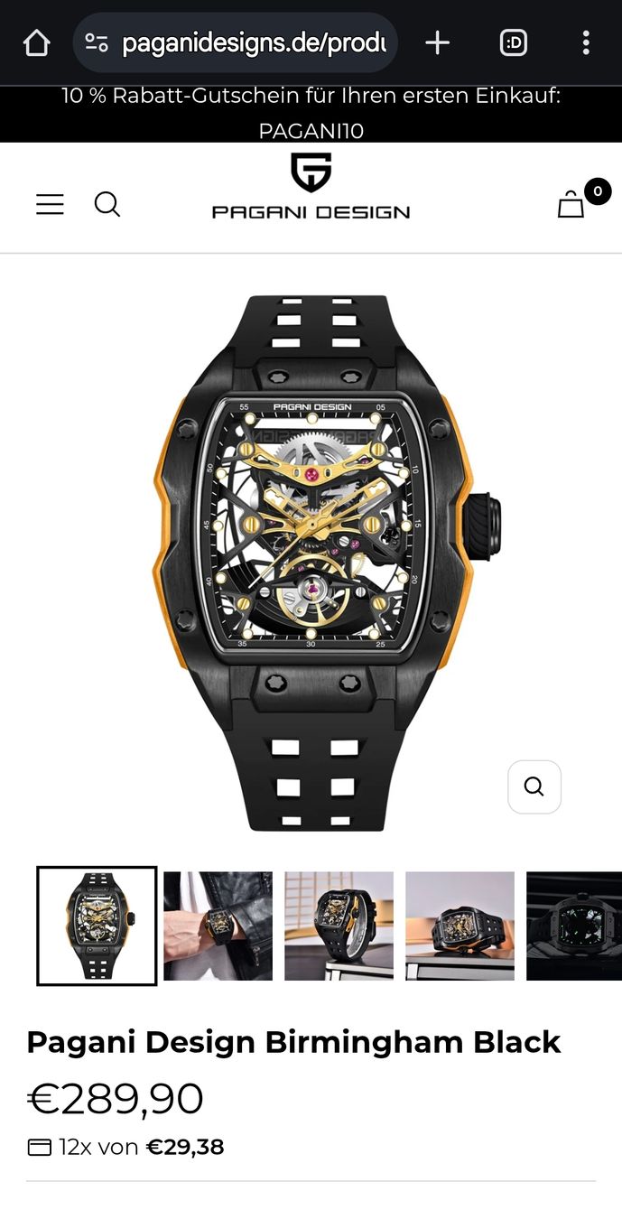 Pagani Design Orologi: Neue Pagani Design Automatikuhr – Nuovo e nell'imballaggio originale da Suhr venduto da sjay.Cv 7