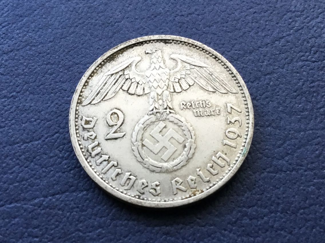 Tutti le monete: 2 Reichsmark 1937 F. – Usato da St. Margrethen SG venduto da alfapeugeot10
