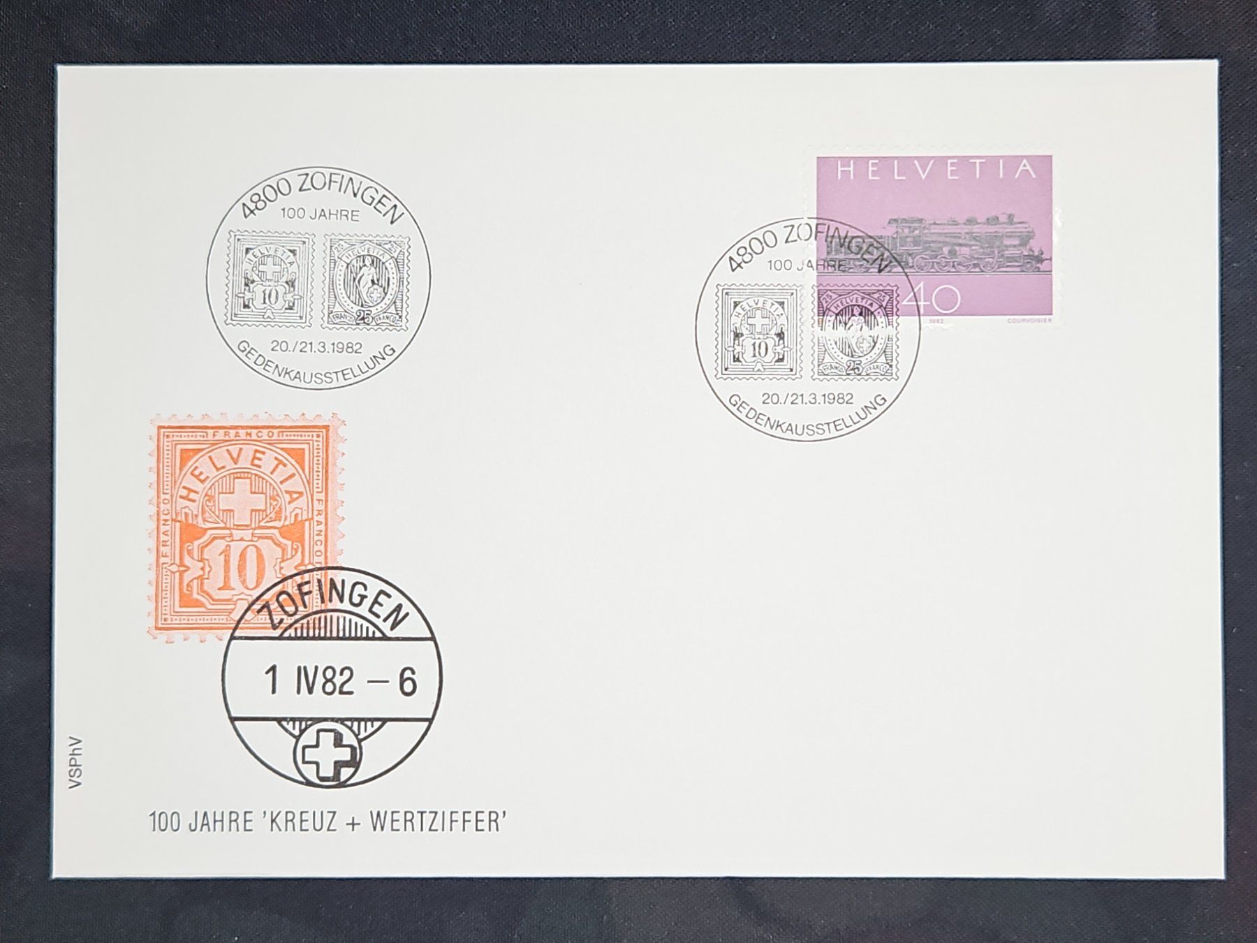 Tutti i francobolli: CL23 Enveloppe + Timbre Suisse 1982 – Usato da Cousset venduto da Patrick_Collections