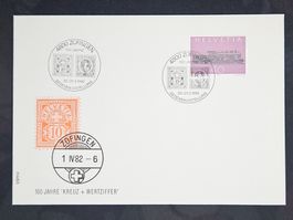 CL23 Enveloppe + Timbre Suisse 1982