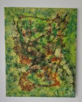 Gemälde in Grün- und Braun handmade 40×50