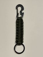 Schlüsselanhänger Karabiner Paracord grün 15 cm outdoor