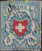 T.12 B3-LO, Rayon mit markanter Retusche (Abart) +signiert