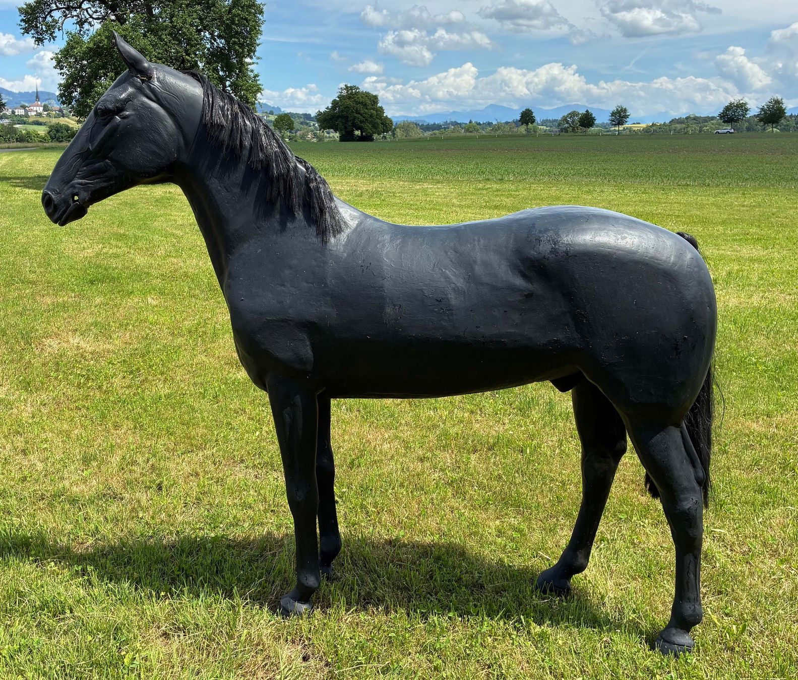 Statuette: Schwarzes Pferd Lebensgross – Usato da Bäretswil venduto da robsonantik 1