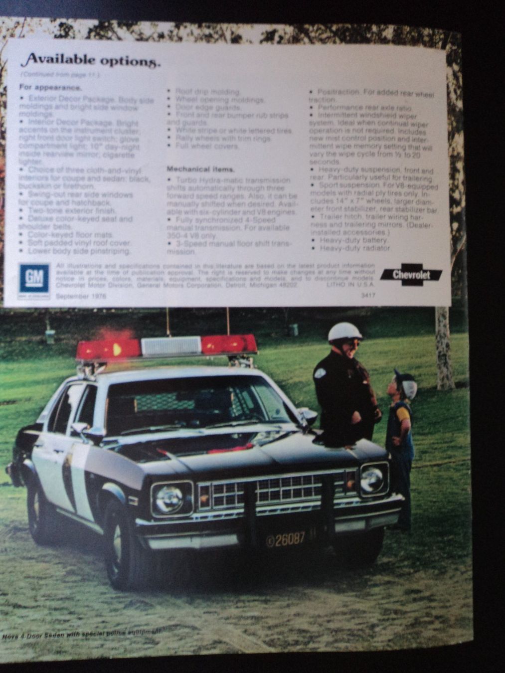 Chevrolet Documenti: Prospekt Chevrolet Nova 1977 – Usato da Schwarzenburg venduto da modelCARama 6