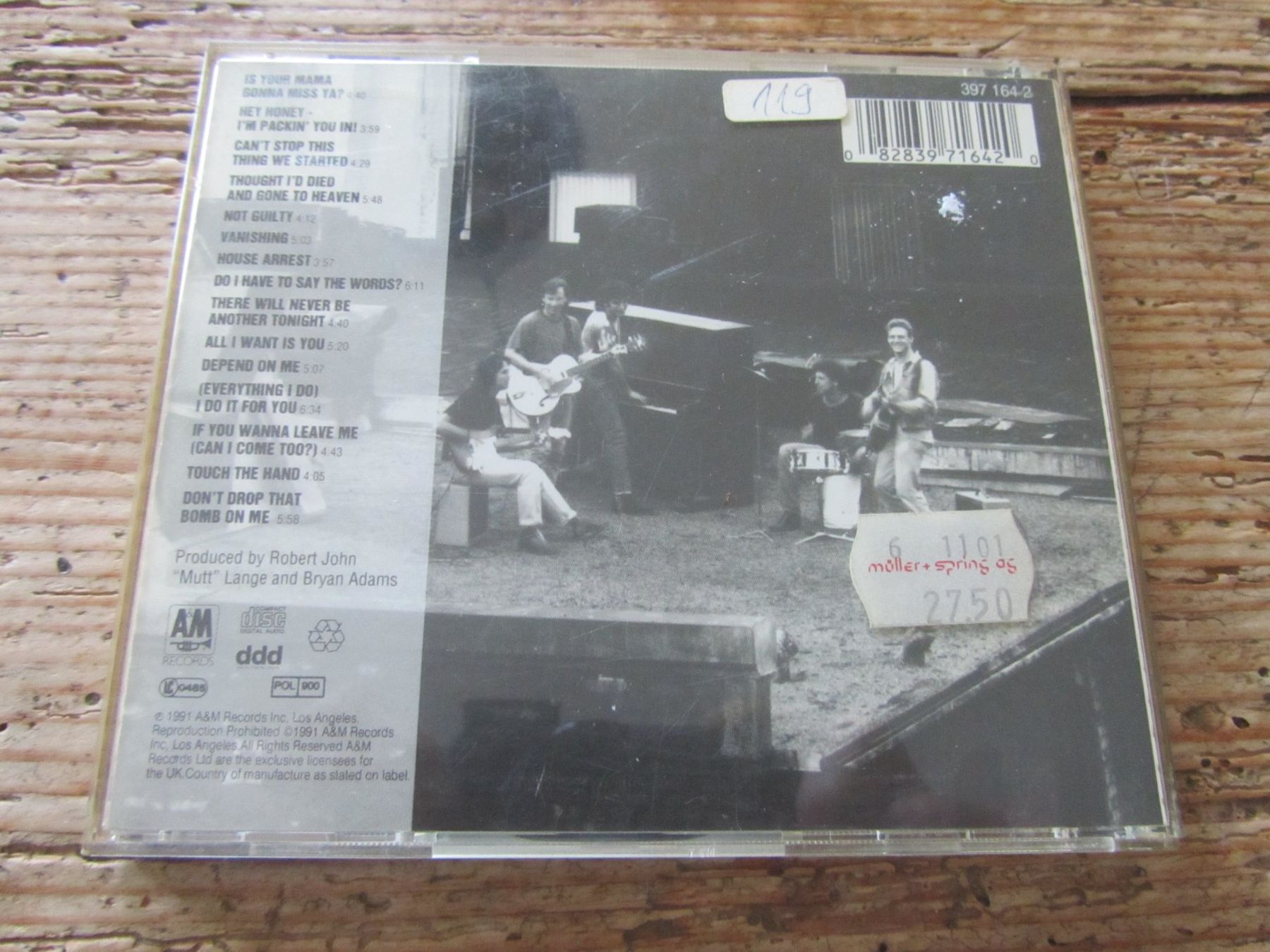 CD: Bryan Adams - Waking Up The Neighbours CD – Usato da Seengen venduto da mikelele 1
