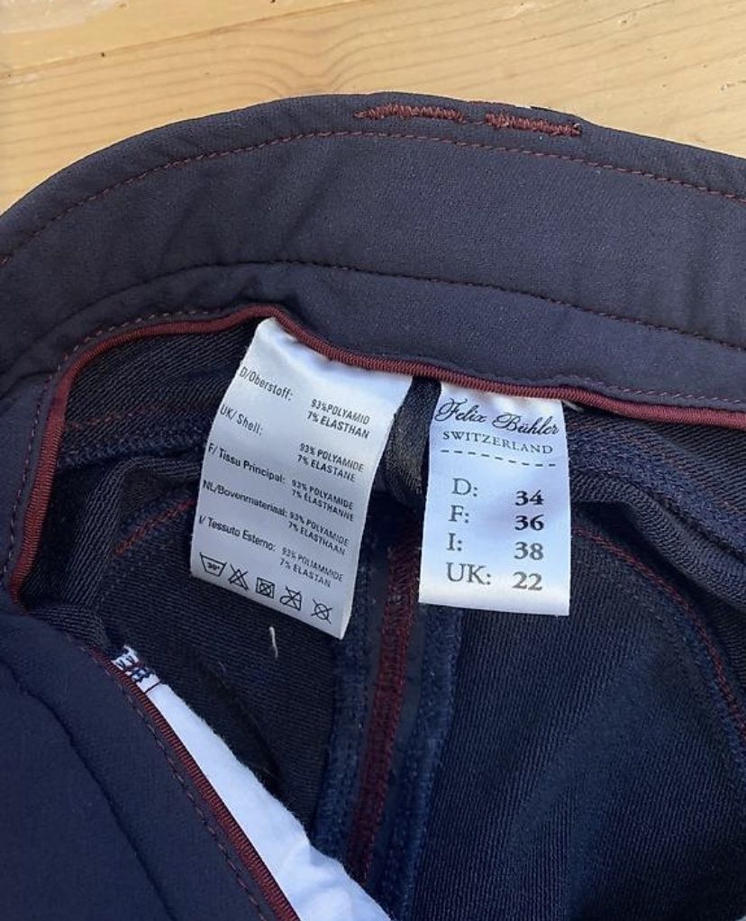 Felix Bühler Pantaloni: Felix Bühler Reithose Grösse 34 – Usato da Luzern venduto da nad_d28f 3