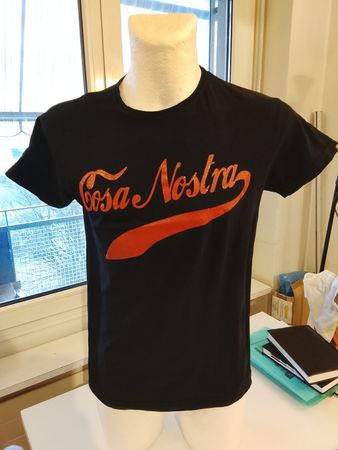 ALVARO "Cosa Nostra" Herren Designer T-Shirt Schwarz L